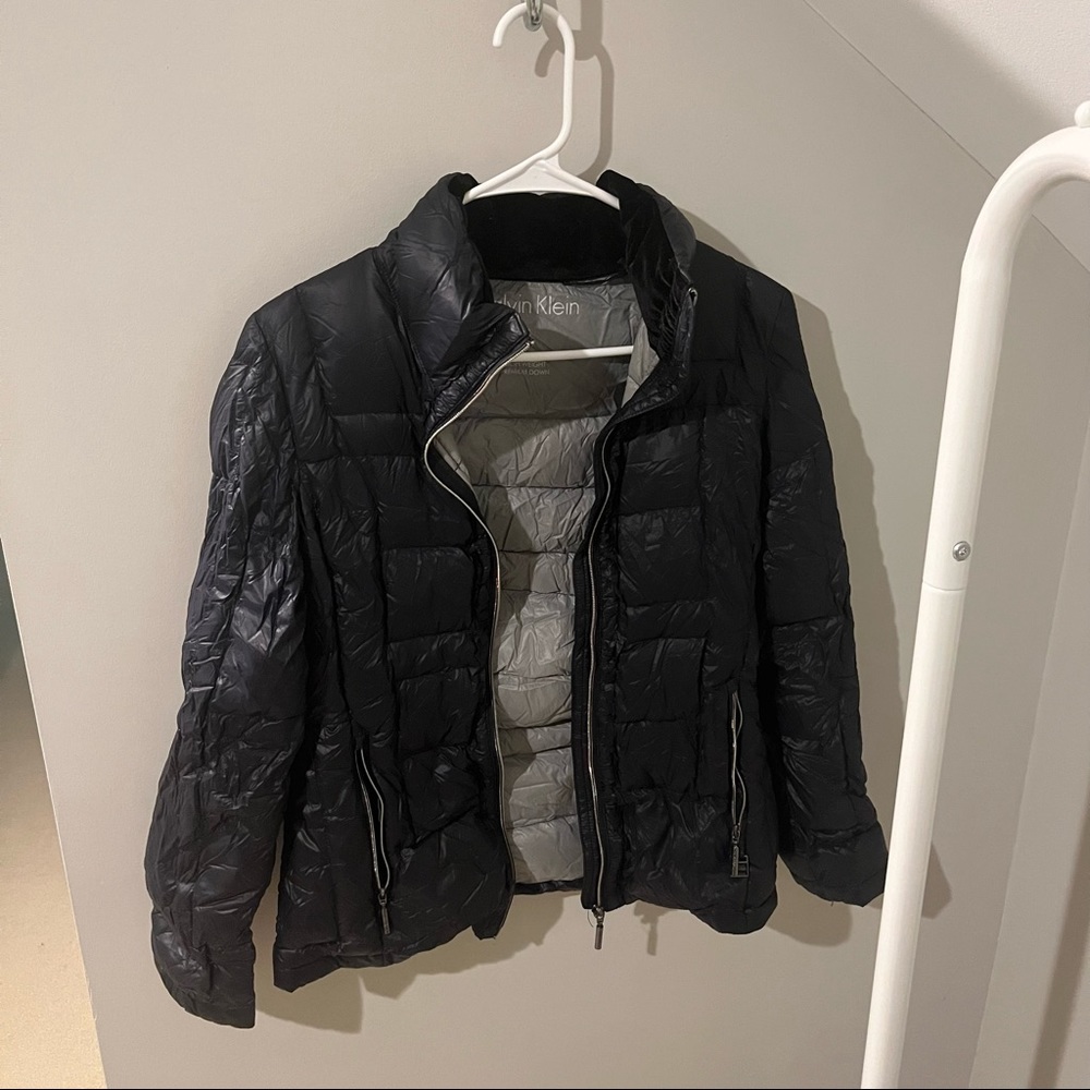 CALVIN KLEIN Womens Packable Lightweight Premium Down Jacket Navy Size XS